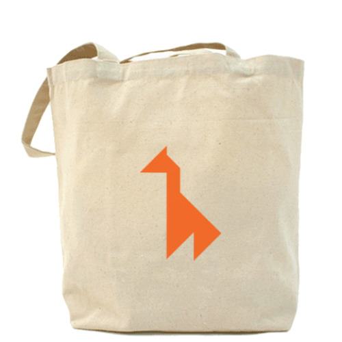 Сумка шоппер с принтом Жираф танграм