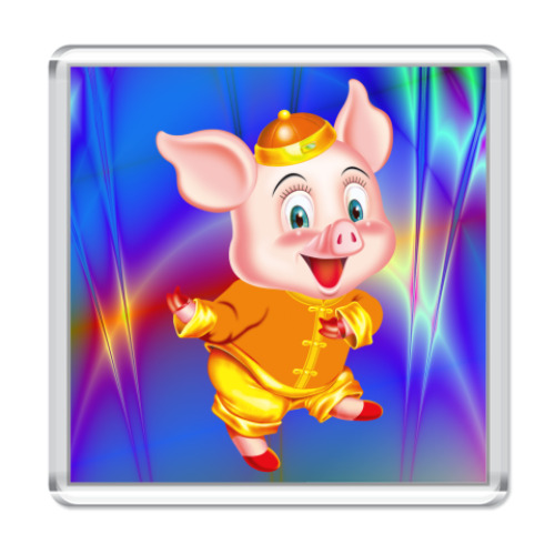 Магнит с принтом Символ Года