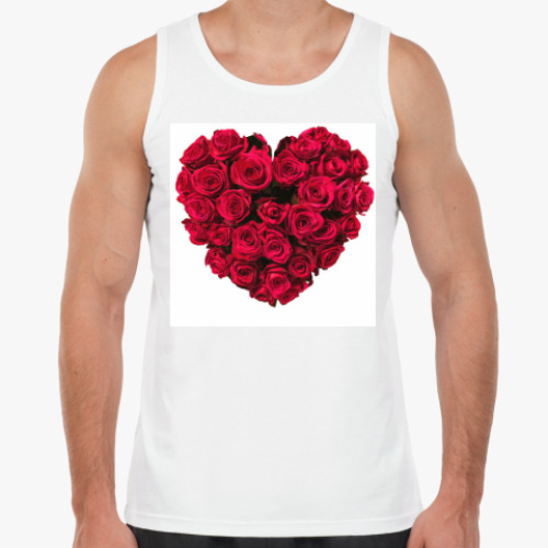 Майка с принтом Сердце из роз