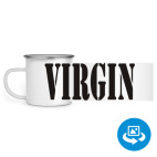 Кружка металлическая белая (круговая запечатка)