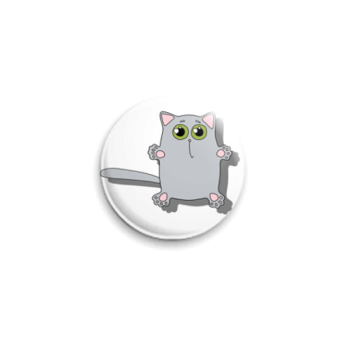 Значок 25мм с принтом котенок