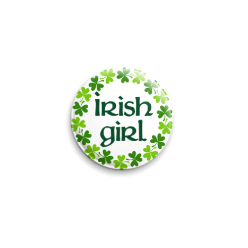 Значок 25мм с принтом Irish girl
