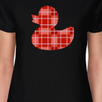 Уточка для ванной в шотландскую клетку