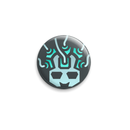 Значок 25мм с принтом Mind Controller Silver 500