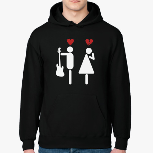 Толстовка худи с принтом Only bass love