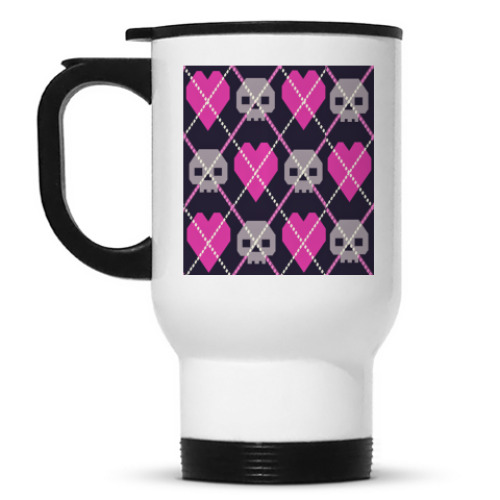 Кружка-термос с принтом Ромбы