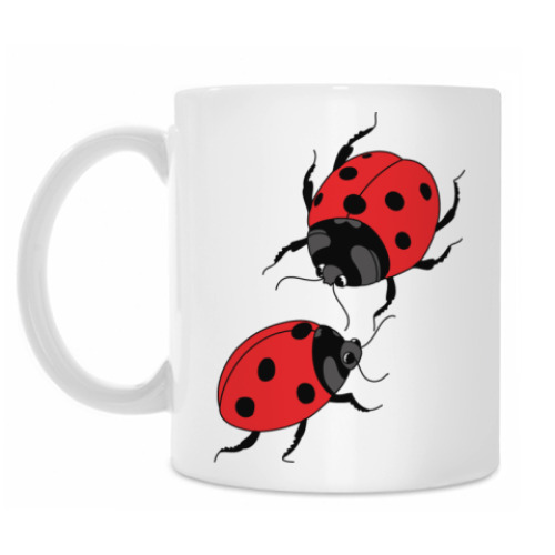 Кружка с принтом 'Жуки'