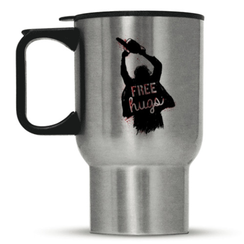 Кружка-термос с принтом Кожаное лицо обнимашки