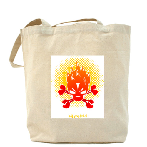 Сумка шоппер с принтом  FlamingScull