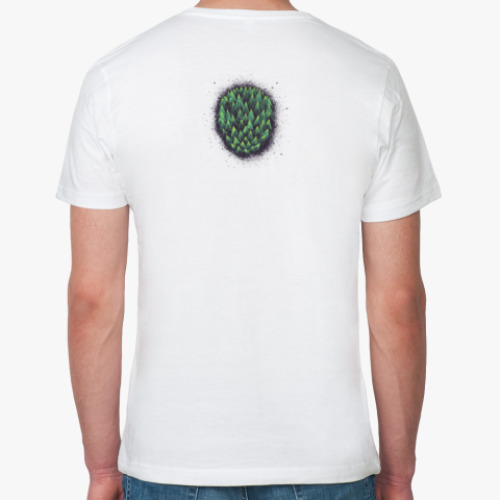 Футболка из органик-хлопка с принтом развитие / рост / процветание