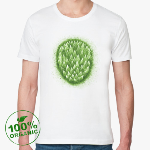 Футболка из органик-хлопка с принтом развитие / рост / процветание