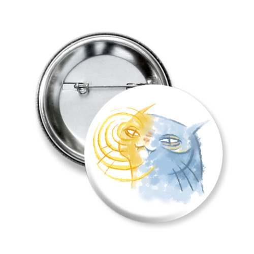 Значок 50мм с принтом Смотрящий