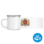 Кружка металлическая белая (круговая запечатка)