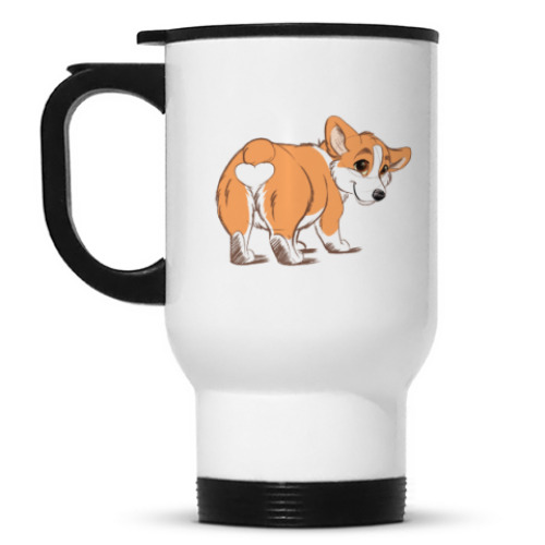 Кружка-термос с принтом corgi butt