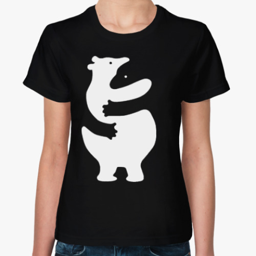 Женская футболка с принтом Обнимашки