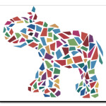 Слон - мозаика