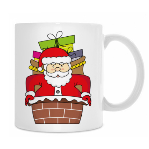 Кружка с принтом Санта Клаус