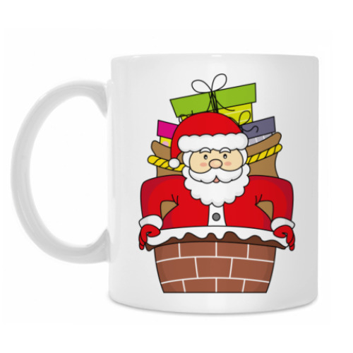 Кружка с принтом Санта Клаус