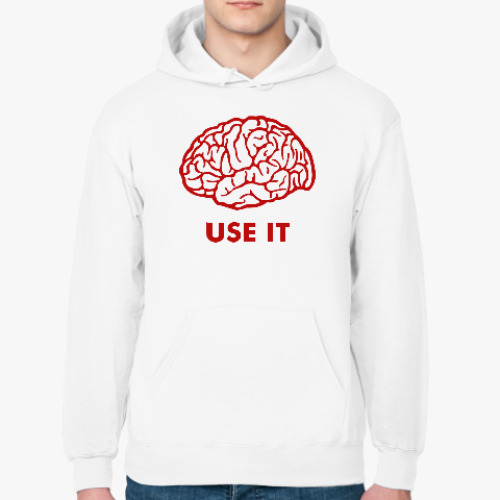 Толстовка худи с принтом Мозг