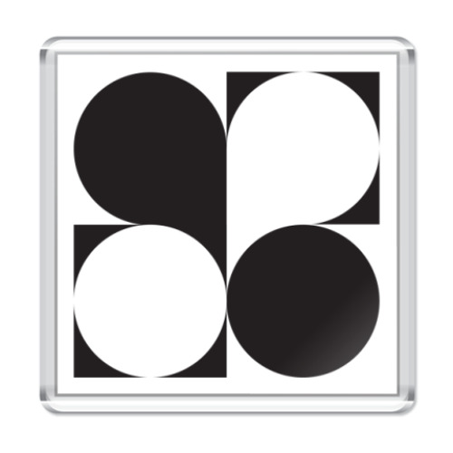 Магнит с принтом  «Любовь-Не Любовь»