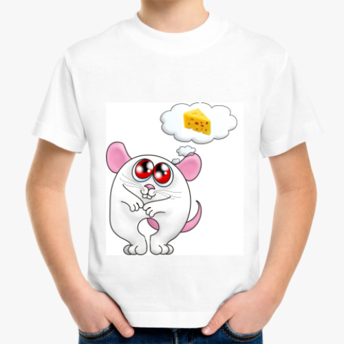 Детская футболка с принтом Сыру дай