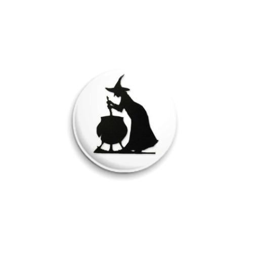 Значок 25мм с принтом  Halloween witch