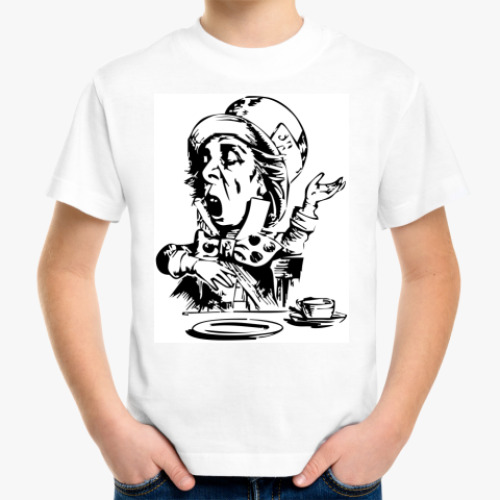 Детская футболка с принтом Сумасшедший Шляпник