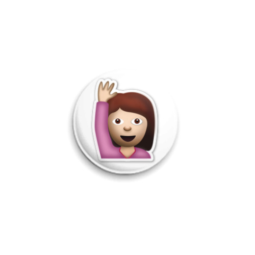 Значок 25мм с принтом girl