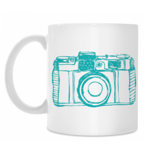 Кружка с принтом  Винтажный фотоаппарат