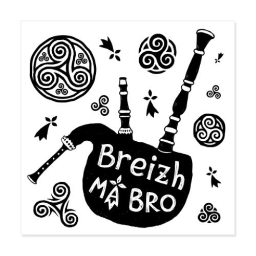 Виниловые наклейки с принтом Breizh Ma Bro