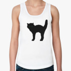 Женская майка Black kitten