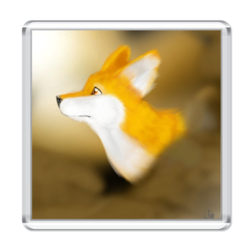Магнит с принтом  'Fox'