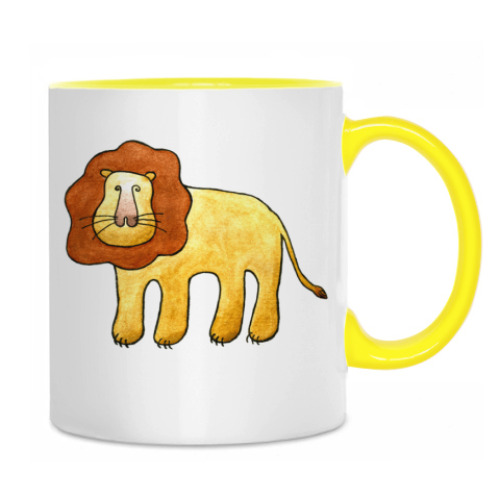 Кружка с принтом 'Лев'