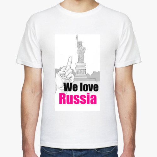 Футболка с принтом  Fuck you, America