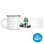 Кружка металлическая белая (круговая запечатка)