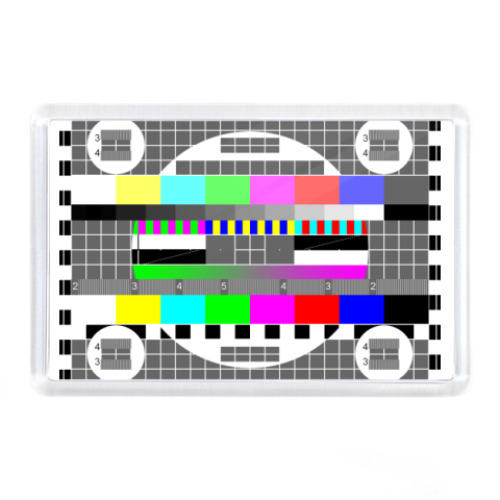 Магнит с принтом Test Pattern