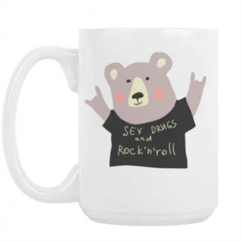 Кружка с принтом Секс наркотики и рок-н-ролл