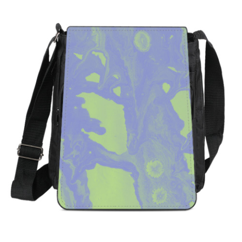 Сумка-планшет с принтом Фиолетово-зеленая пастель