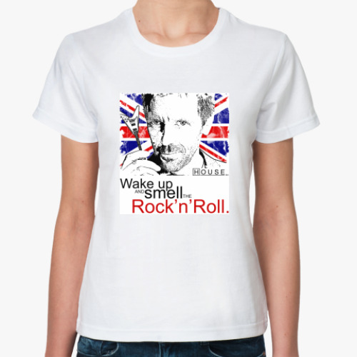 Классическая футболка с принтом House Rock