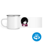 Кружка металлическая белая (круговая запечатка)