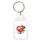 Брелок 4.2 x 2.9 см влюбленное сердце