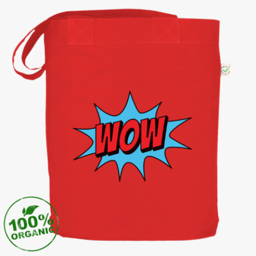 Сумка шоппер с принтом WOW