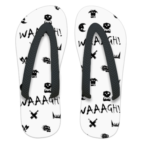 Шлепанцы (сланцы) с принтом Орки