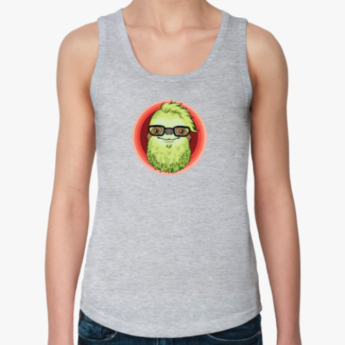 Женская майка с принтом Hipster Sloth