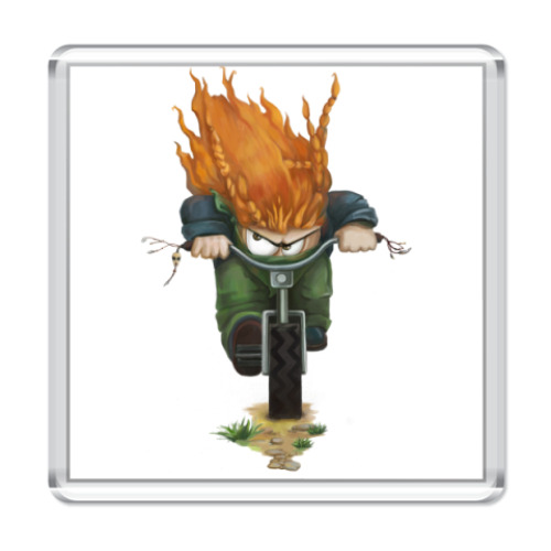 Магнит с принтом гонщик