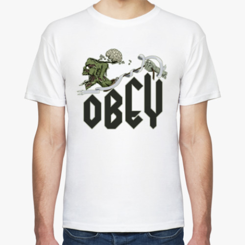 Футболка с принтом Obey. Zomby