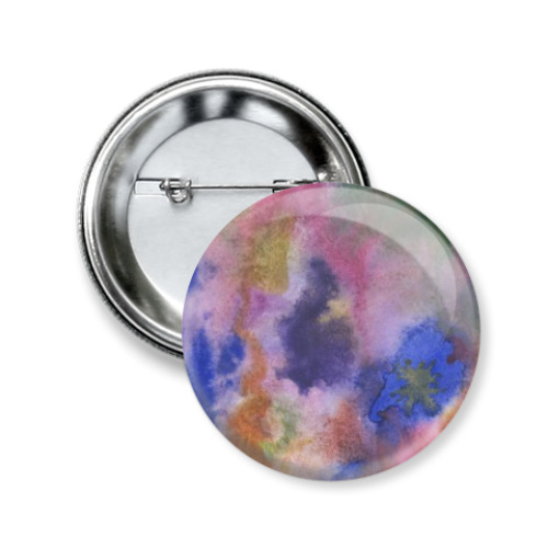 Значок 50мм с принтом 'Акварель'