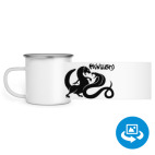 Кружка металлическая белая (круговая запечатка)