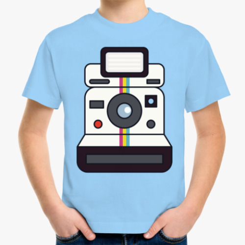 Детская футболка с принтом Полароид