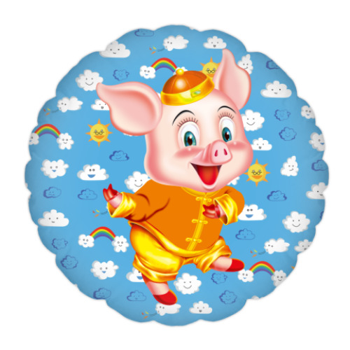 Подушка с принтом Символ Года